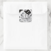 Zwart & Witte Tokyo Vierkante Sticker (Tas)