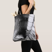 Zwart-witte trap tote bag (Dichtbij)