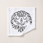 Zwart-witte tribaal bad handdoek (Wasdoekje)