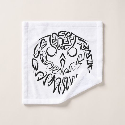 Zwart-witte tribaal bad handdoek (Wasdoekje)