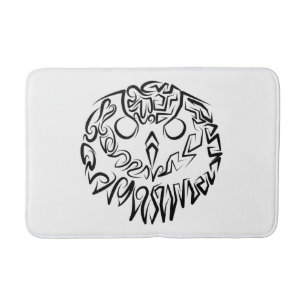 Zwart-witte tribaal badmat