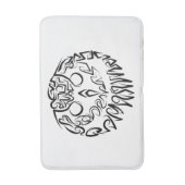 Zwart-witte tribaal badmat (Voorkant Verticaal)