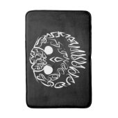 Zwart-witte tribaal badmat (Voorkant Verticaal)