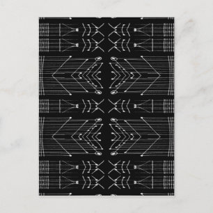 Zwart-witte tribaal briefkaart