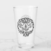 Zwart-witte tribaal glas (Achterkant)