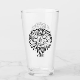 Zwart-witte tribaal glas