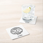 Zwart-witte tribaal kartonnen onderzetters (Insitu)