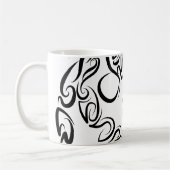 Zwart-witte tribaal koffiemok (Links)