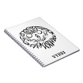 Zwart-witte tribaal notitieboek (Rechterzijde)