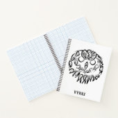 Zwart-witte tribaal notitieboek (Binnen)