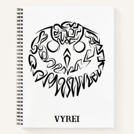 Zwart-witte tribaal notitieboek