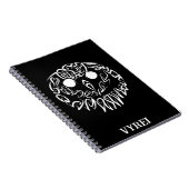 Zwart-witte tribaal notitieboek (Rechterzijde)