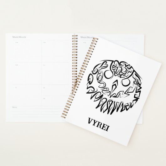 Zwart-witte tribaal planner (Display)