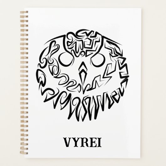 Zwart-witte tribaal planner (Voorkant)