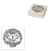 Zwart-witte tribaal rubberstempel (Gestempeld)