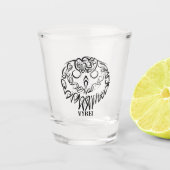 Zwart-witte tribaal shot glas (Voorkant)