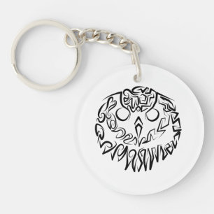 Zwart-witte tribaal sleutelhanger