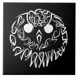 Zwart-witte tribaal tegeltje