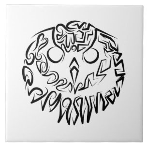 Zwart-witte tribaal tegeltje