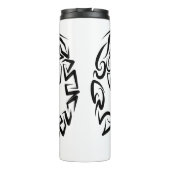 Zwart-witte tribaal thermosbeker (Achterkant)