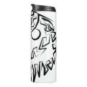 Zwart-witte tribaal thermosbeker (Geroteerd rechts)