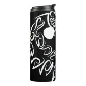Zwart-witte tribaal thermosbeker (Gedraaid links)