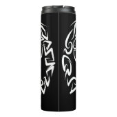 Zwart-witte tribaal thermosbeker (Achterkant)
