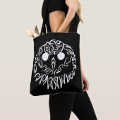 Zwart-witte tribaal tote bag (Dichtbij)