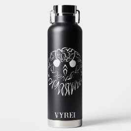 Zwart-witte tribaal waterfles