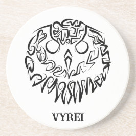 Zwart-witte tribaal zandsteen onderzetter