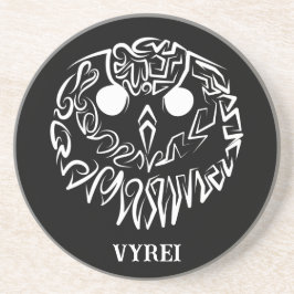 Zwart-witte tribaal zandsteen onderzetter