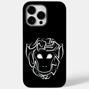 Zwart-witte tribale aap Case-Mate iPhone 14 pro max hoesje