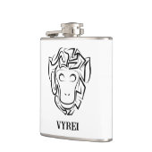 Zwart-witte tribale aap heupfles (Links)