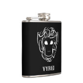 Zwart-witte tribale aap heupfles (Rechts)