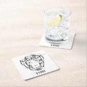 Zwart-witte tribale aap kartonnen onderzetters (Insitu)