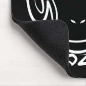 Zwart-witte tribale aap muismat (Hoek)