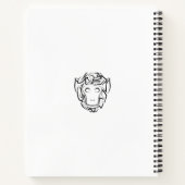 Zwart-witte tribale aap notitieboek (Achterkant)