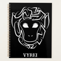 Zwart-witte tribale aap