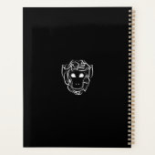 Zwart-witte tribale aap planner (Achterkant)