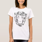 Zwart-witte tribale aap t-shirt (Voorkant)