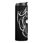 Zwart-witte tribale aap thermosbeker (Gedraaid links)