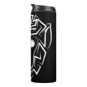 Zwart-witte tribale aap thermosbeker (Geroteerd rechts)