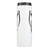 Zwart-witte tribale aap thermosbeker (Achterkant)