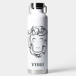 Zwart-witte tribale aap waterfles