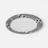 Zwart-witte tribale Aztec Papieren Bordje (Gekanteld)