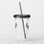 Zwart-witte tribale bull / Ox Acryl Drinkbeker (Links)