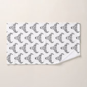 Zwart-witte tribale bull / Ox Bad Handdoek (Handdoek)