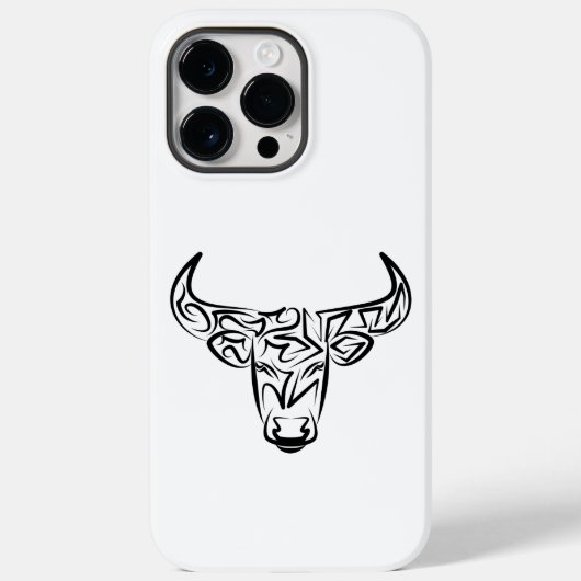 Zwart-witte tribale bull / Ox Case-Mate iPhone Case (Achterkant)
