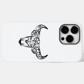 Zwart-witte tribale bull / Ox Case-Mate iPhone Case (Achterkant (horizontaal))