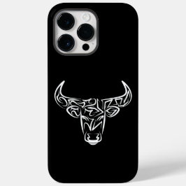 Zwart-witte tribale bull / Ox Case-Mate iPhone 14 Pro Max Hoesje